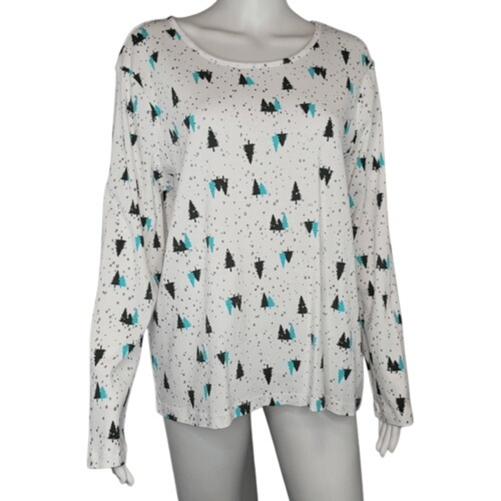 White Stag Holiday Trees Long Sleeve Top